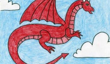 Как нарисовать символ Нового года 2024: рисунки дракона