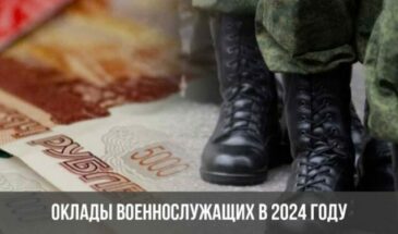 Оклады военнослужащих в 2024 году