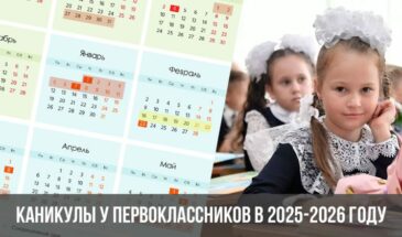 Каникулы у первоклассников в 2025-2026 году