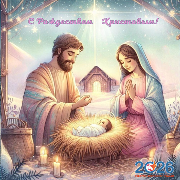 Картинки на Рождество Христово в 2026 году4