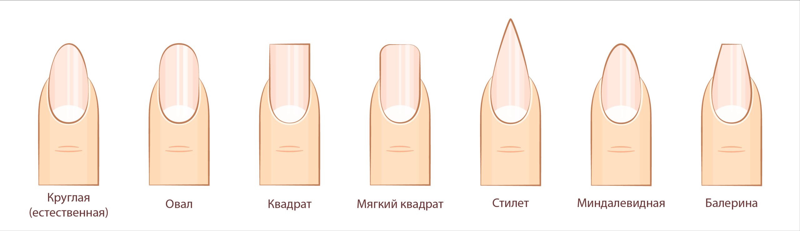 Форма ногтей для наращивания