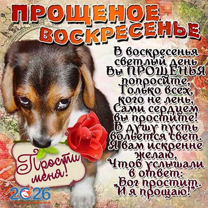 Поздравления с Прощеным Воскресеньем в 2026 году в стихах и открытках37