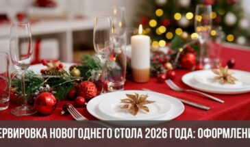 Сервировка новогоднего стола 2026 года: оформление