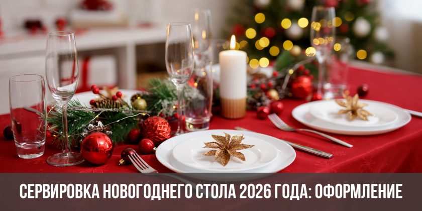Сервировка новогоднего стола 2026 года: оформление