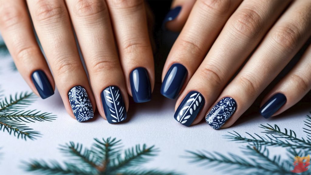 Варианты маникюра 2026 на зиму7