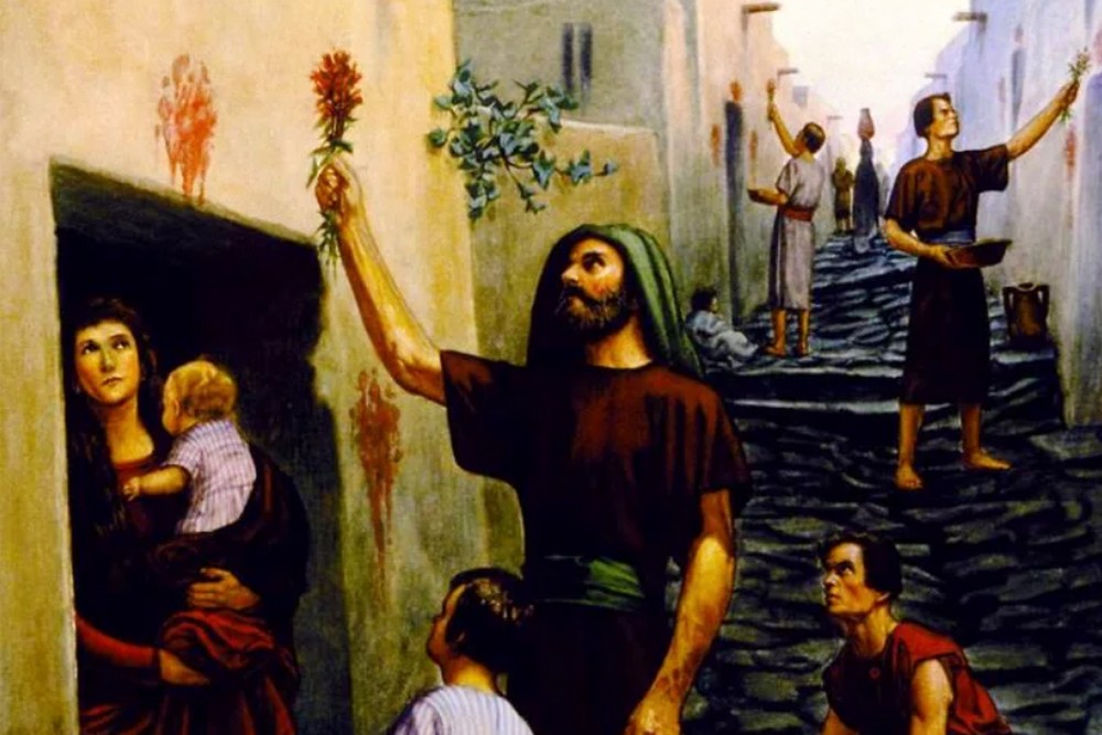 Жители смазывают вход в жилище