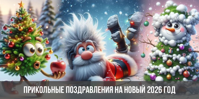 Прикольные поздравления на Новый 2026 год