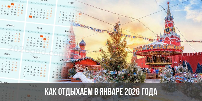 Как отдыхаем в январе 2026 года