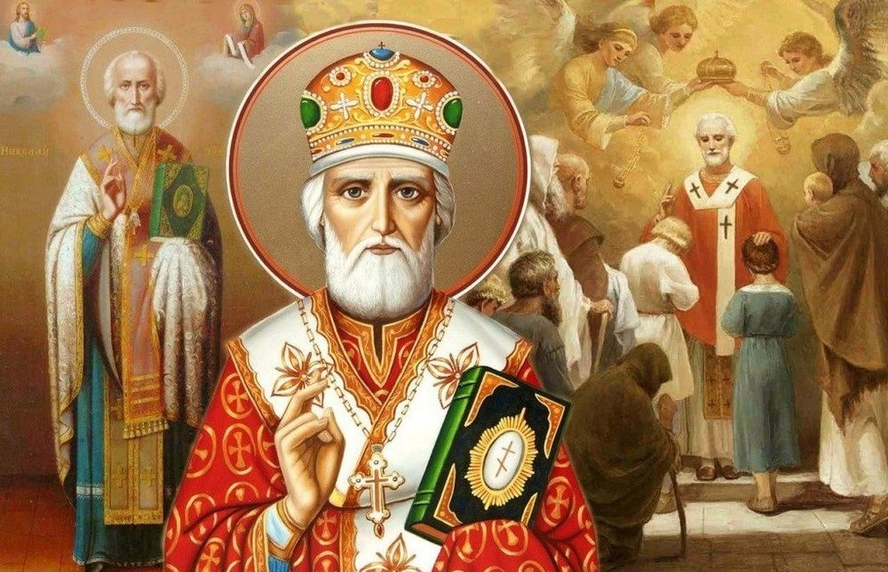 Ангелы возле Николая Чудотворца